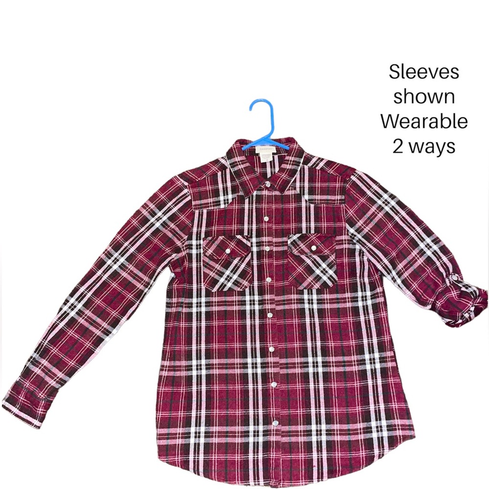 Passport Flannel Button Down Top